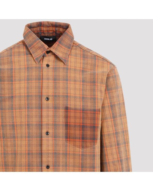 Egonlab Überhemd in Brown für Herren
