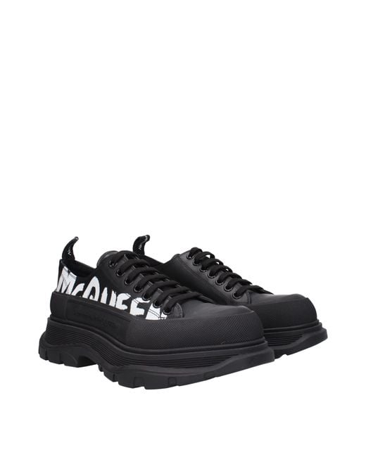 McQueen Black Alexander Mc Queen Sneakers/ Leather
