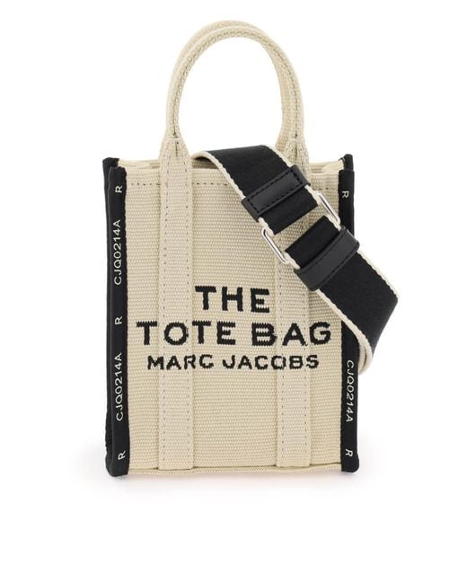 Borsa The Jacquard Mini Tote Bag di Marc Jacobs in Black