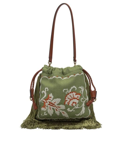 Etro Green "Kalispera" Small Hand Bag