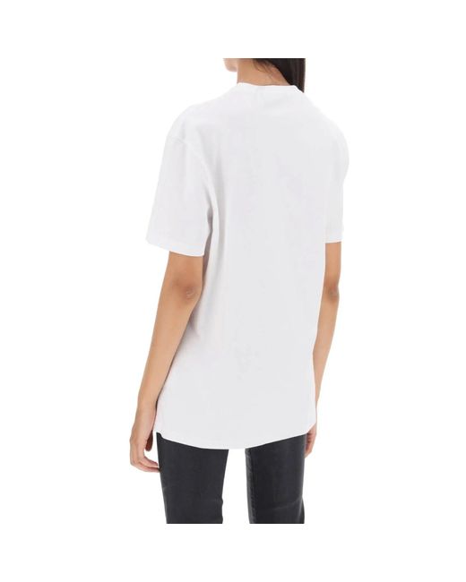 Versace Logo T -shirt in het White