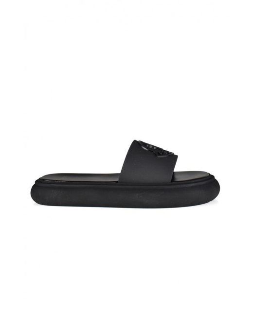 Moncler Black Rubber Sole Logo Slippers