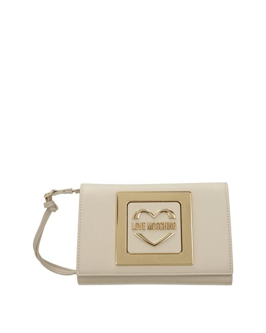 Love Moschino Natural Borse A Spalla Donna Poliuretano/Avorio for men