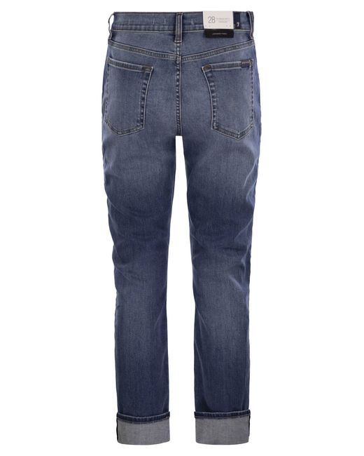 7 For All Mankind Blue Relaxed Skinny Groovy