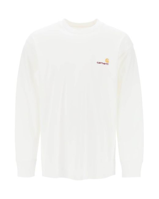 "T-shirt à manches longues avec Carhartt pour homme en coloris White