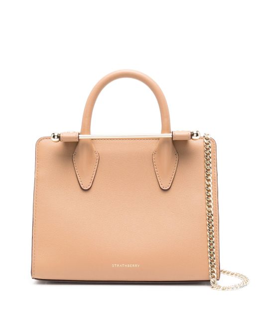 Strathberry Kleine Shopper in het Natural