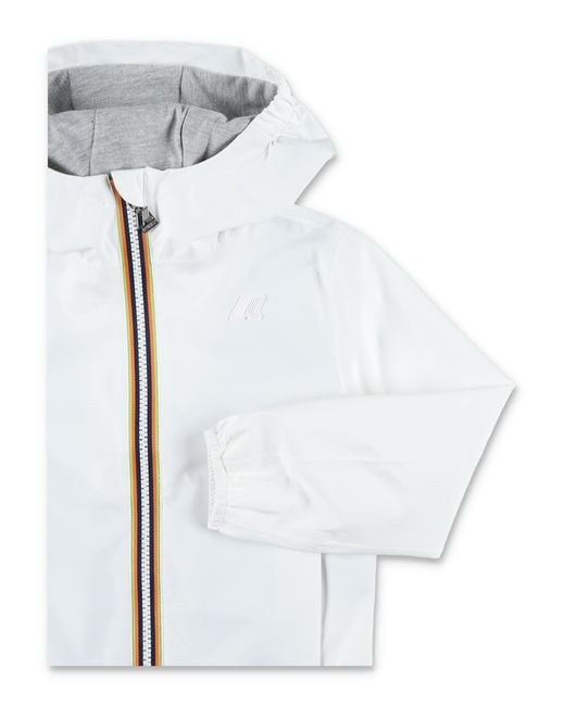 K-Way White Essential Waterproof Jacket For Boys