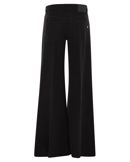 Dondup Black Marlen Wide Leg Jeans