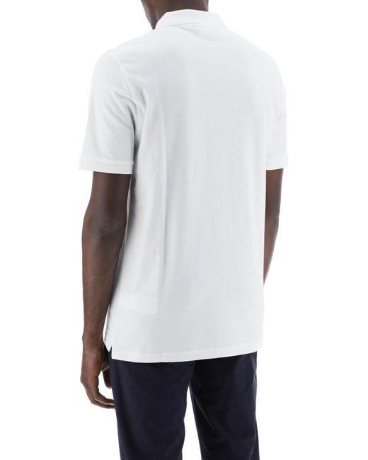 Vilebrequin Reguläres Fit -Baumwoll -Polo -Hemd in White für Herren