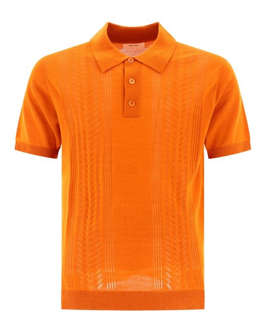 "Thor" Polo Shirt di NN07 in Orange da Uomo