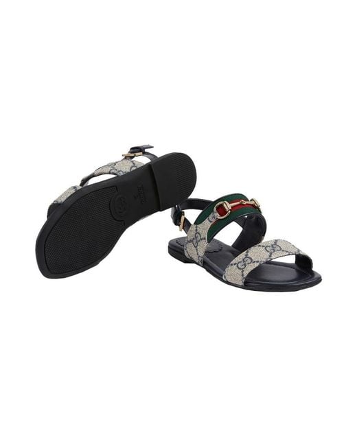 Gucci Black Sandals With Logo