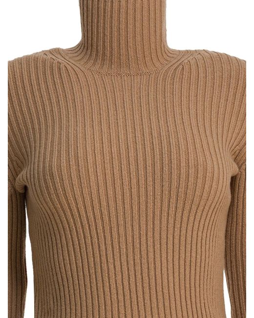 Max Mara Coltrui Van Wol En Kasjmier in het Brown