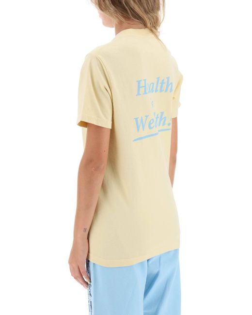 Sporty & Rich 'health Is Wealth' T -shirt in het Yellow