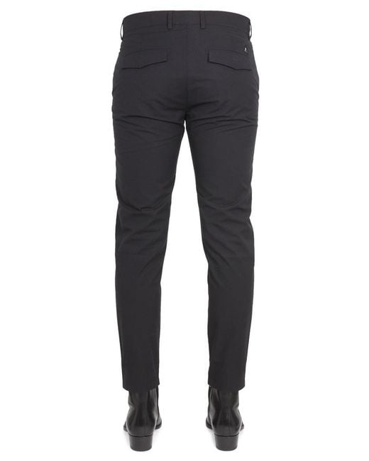 Department 5 Blue Pants With Logo Patch for men