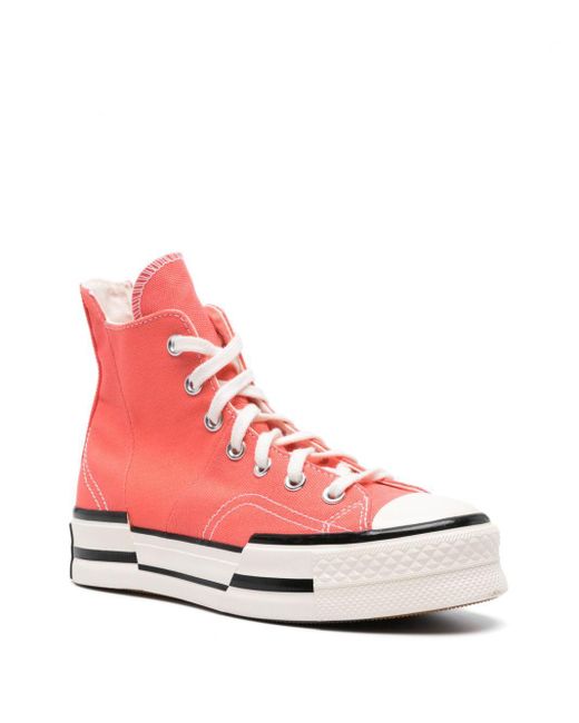 Converse Chuck 70 Plus Canvas Sneakers in het Pink