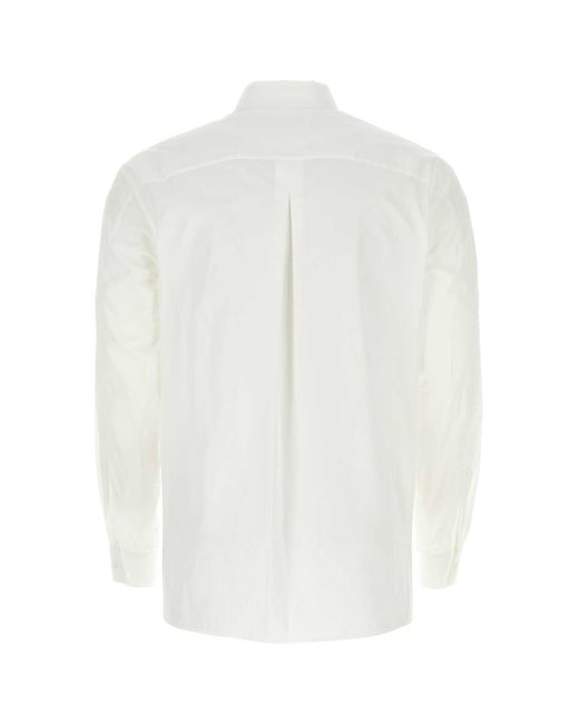 Jil Sander White Poplin Shirt for men