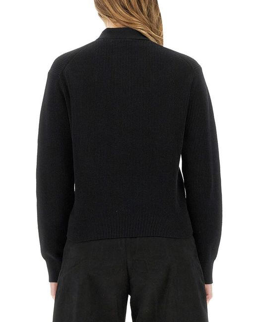 Studio Nicholson Black Chesapeake Knit Polo Shirt