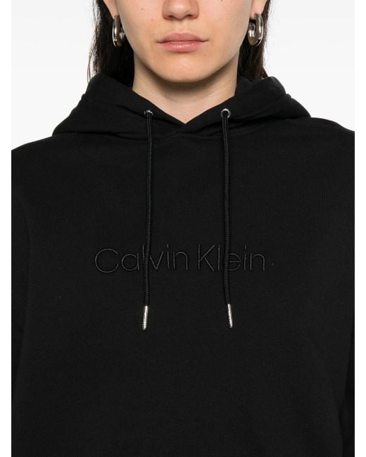 Calvin Klein Black Hoodie mit Kapuze und Logo
