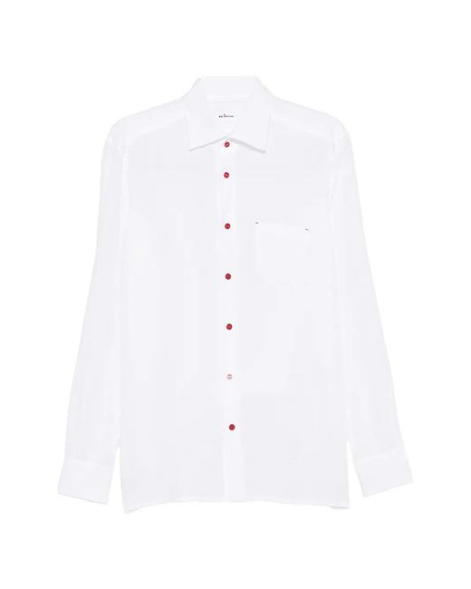 Kiton Button-Up Overhemd in het White voor heren