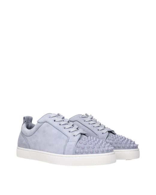 Louboutin Blue Sneakers Louis Junior Suede