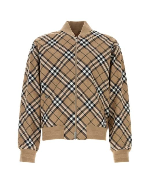 Burberry Multicolor Embroidered Polyester-Wool Bomber Jacket