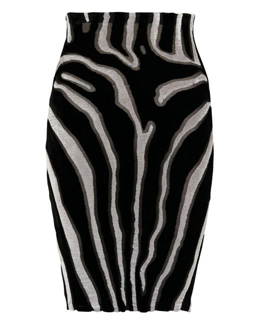Pencil Skirts Balmain de color Black