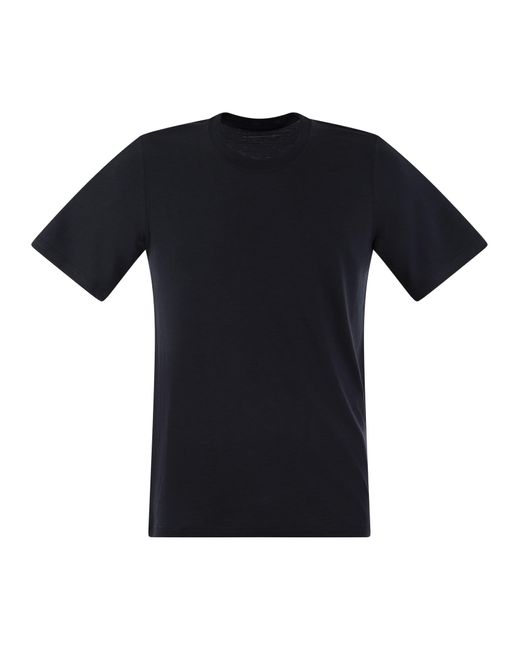Majestic Black Majestätische Kurzarm -T -Shirt in Lyocell und Baumwolle