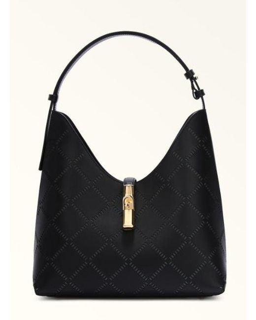 Furla Black Goccia M Hobo