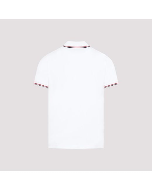 Moncler White Ss Polo T Shirt