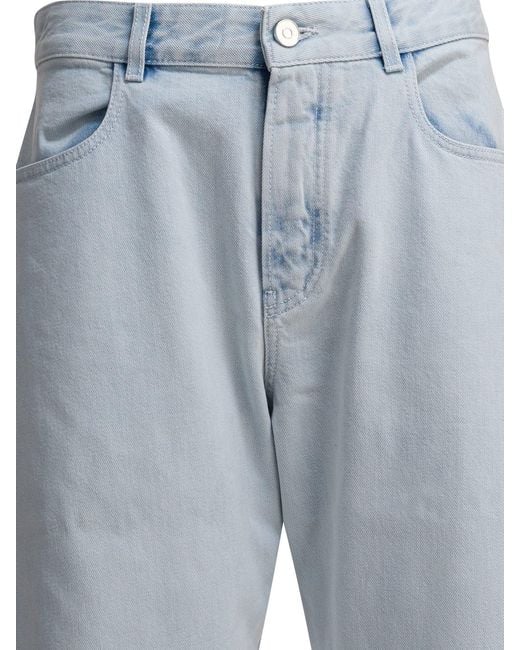 Alaïa Ronde Jeans Met Lage Taille in het Blue