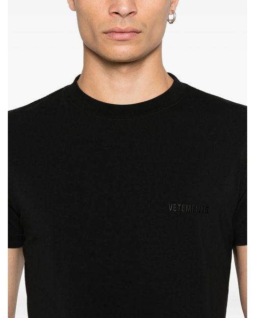 Vetements Black Logo Fitted T Shirt