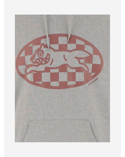 ICECREAM Gray Cotton Sweatshirt With Logo for men