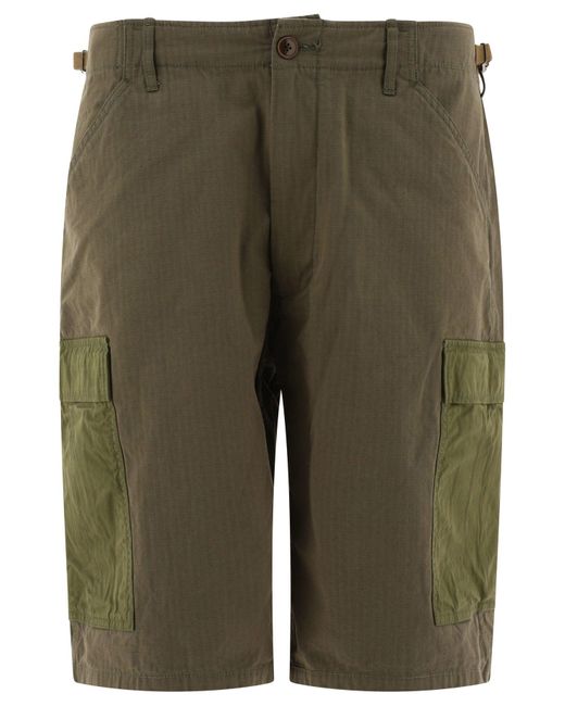 Nanamica Green Cargo Shorts for men