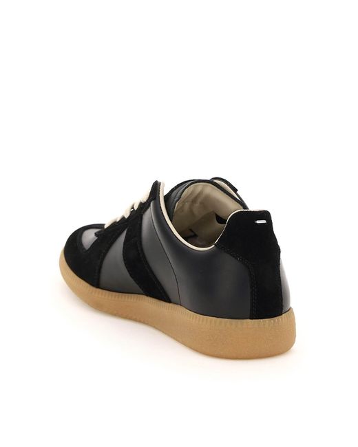 Maison Margiela Black Replik Leder -Sneaker