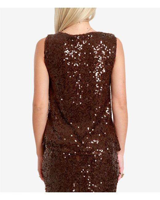 Pennyblack Penny Zwarte Top in het Brown