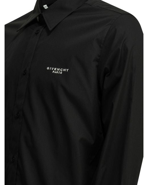 Givenchy Black Casual Shirt With Logo for men