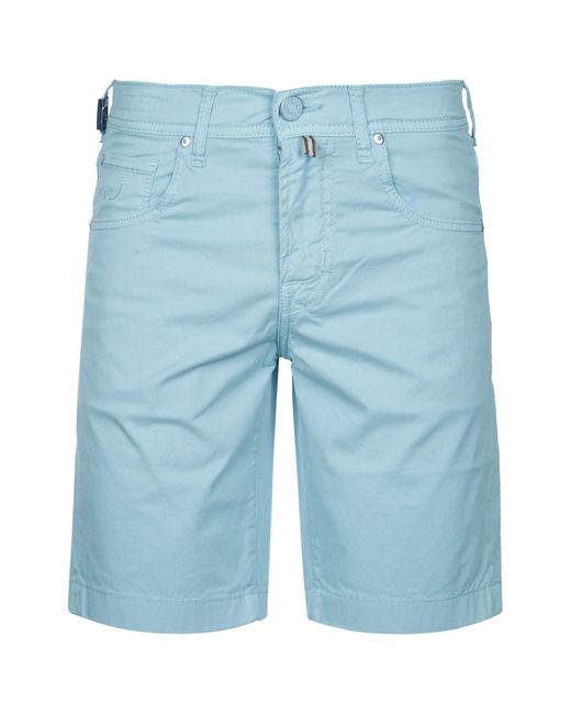 Jacob Cohen Blue Solid Shorts for men