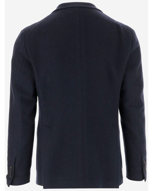 Tagliatore Blue Wool Blend Single Breasted Jacket