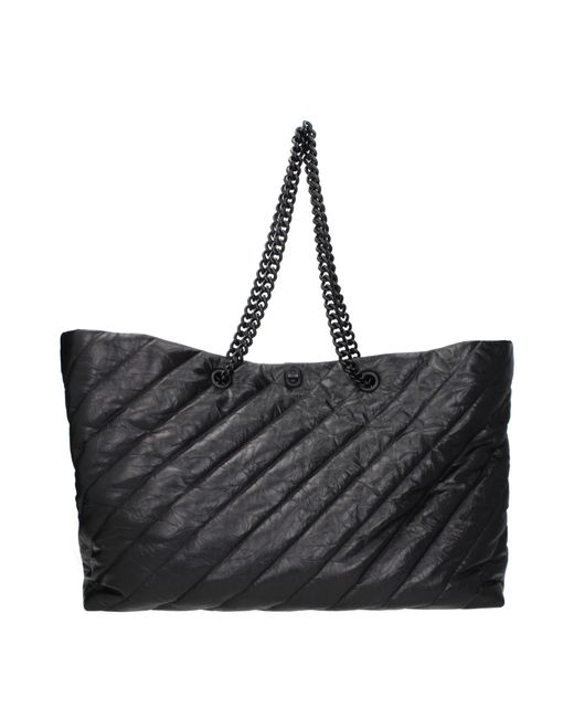Bolsos de hombro de para mujeres de cuero negro Balenciaga de hombre de color Black