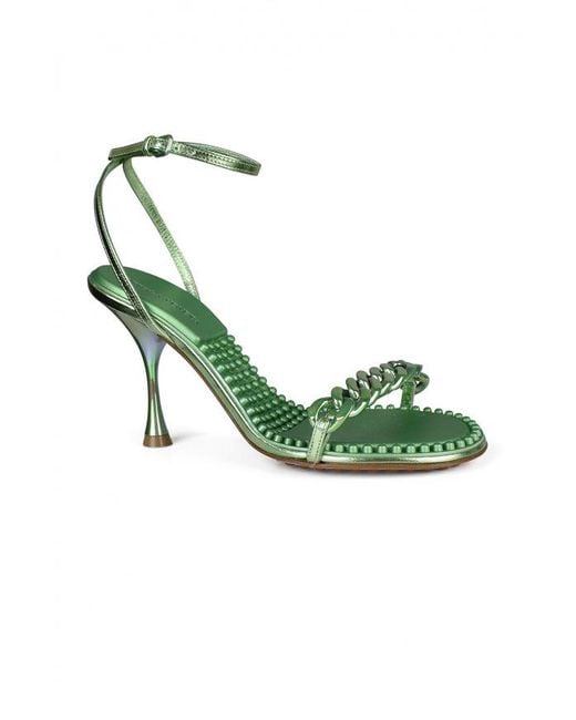 Bottega Veneta Green Dot Sandals