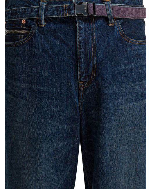Sacai Blue Relaxed Fit Jeans for men