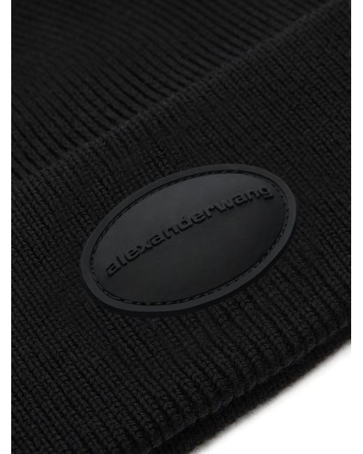 Alexander Wang Muts Met Logopatch in het Black