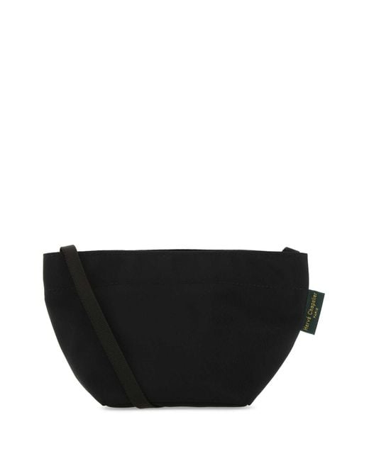 Herve Chapelier Black Canvas Crossbody Bag