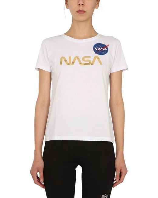 Alpha Industries White Nasa T-Shirt