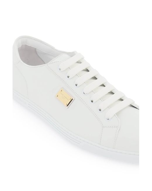 Dolce & Gabbana Leder 'saint Tropez' Sneakers in het White voor heren
