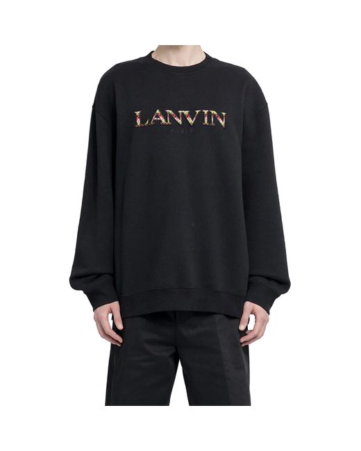 Lanvin Black Logo Curb Sweatshirt for men
