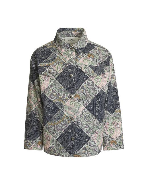 Etro Gray Plaid Jacket