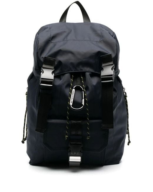 A.P.C. Black Rucksack Mit Logo-Patch