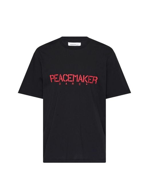 Oamc Peacemaker Black Regular Tee Stencil Print