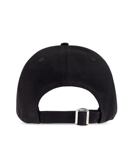 Lanvin Black Baseball Cap Logo Amhawca11Clop25 for men